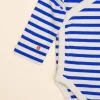 Popeia 24/7 baby body z bio bavlny královsky modrá/off white